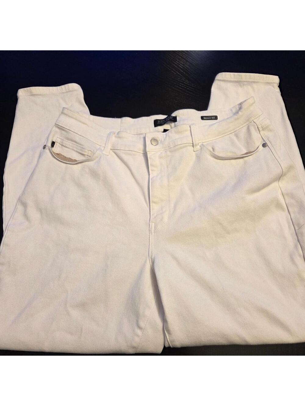 Judy Blue White Skinny Jeans Size 18W